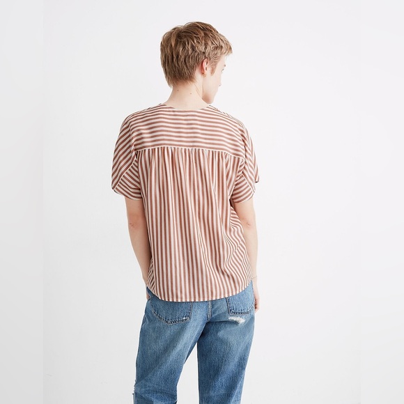 Madewell Rhyme Button-Front Top in Stripe Play Blouse size XXS EUC - Picture 3 of 11